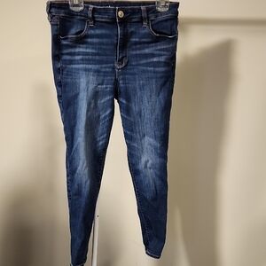 Women's American Eagle Outfitters Dark Blue Jeggings Size 14